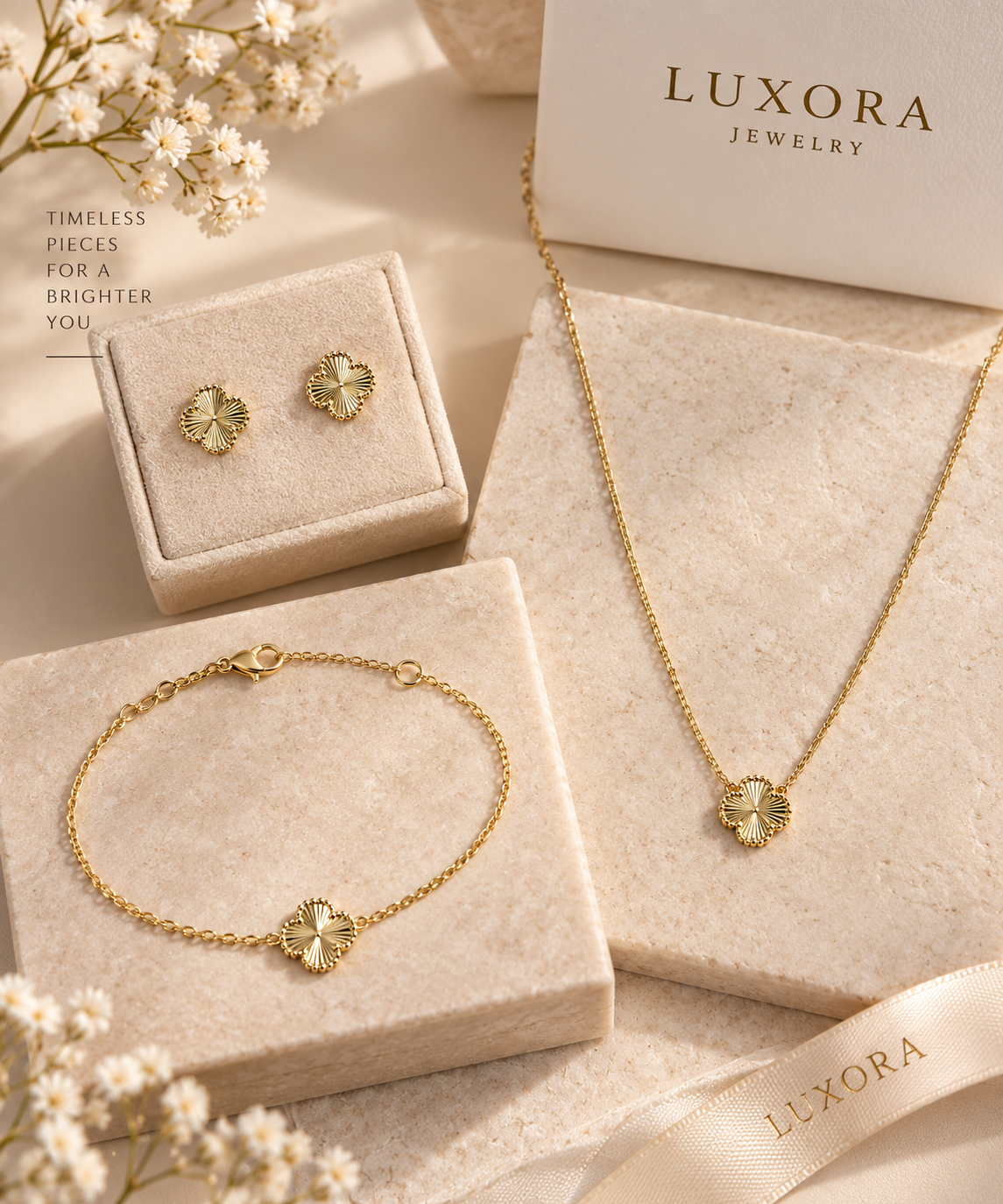 Luxora Clover Gold Set