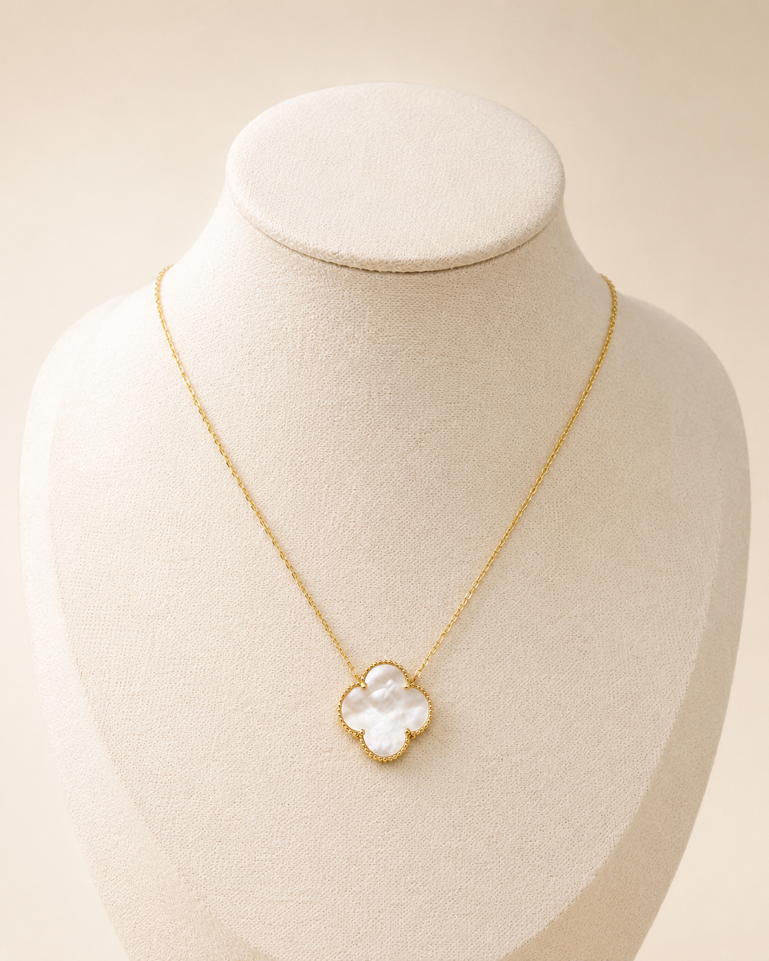 Mother of Pearl Clover Necklace